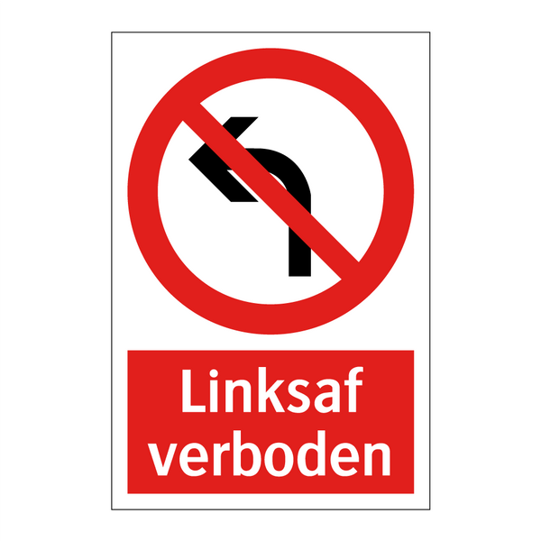 Linksaf verboden