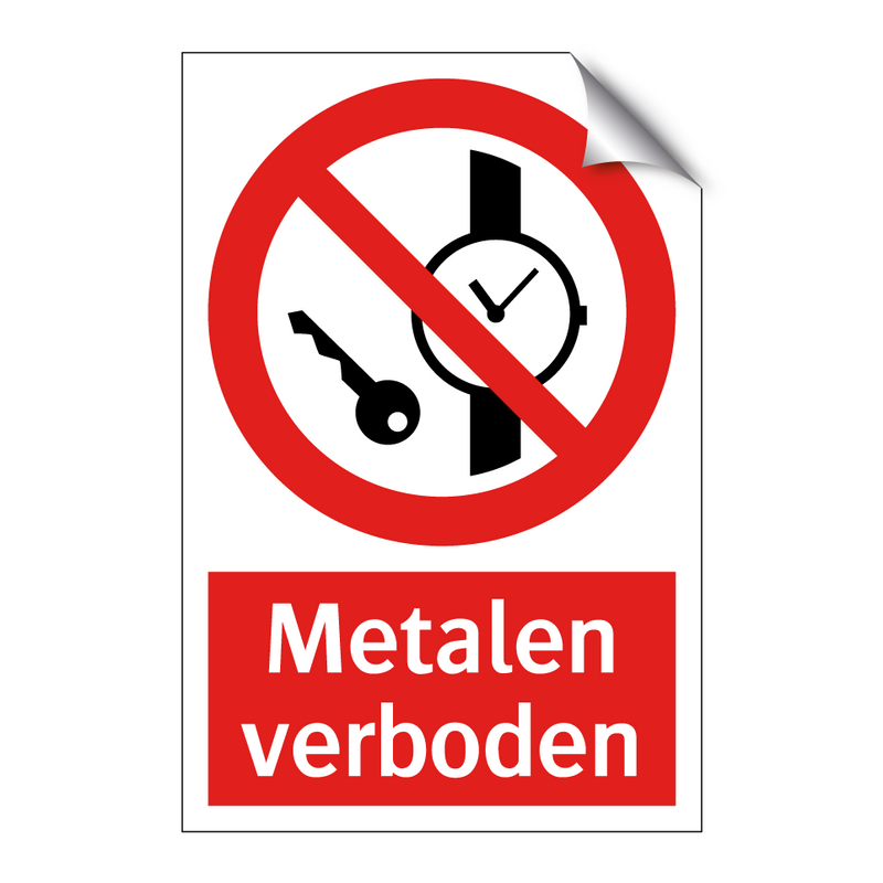 Metalen verboden