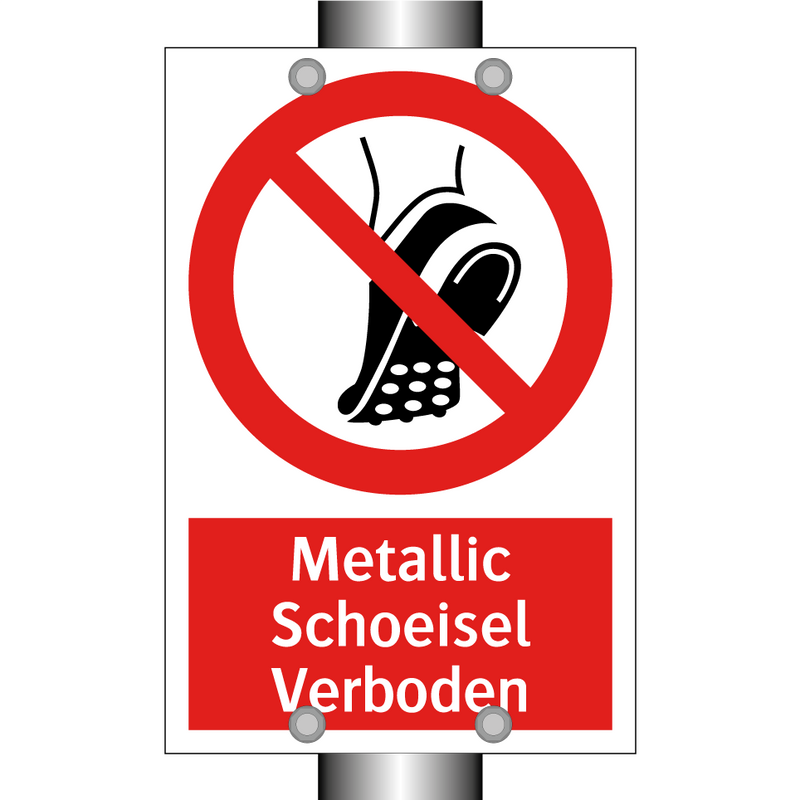 Metallic Schoeisel Verboden