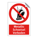 Metallic Schoeisel Verboden