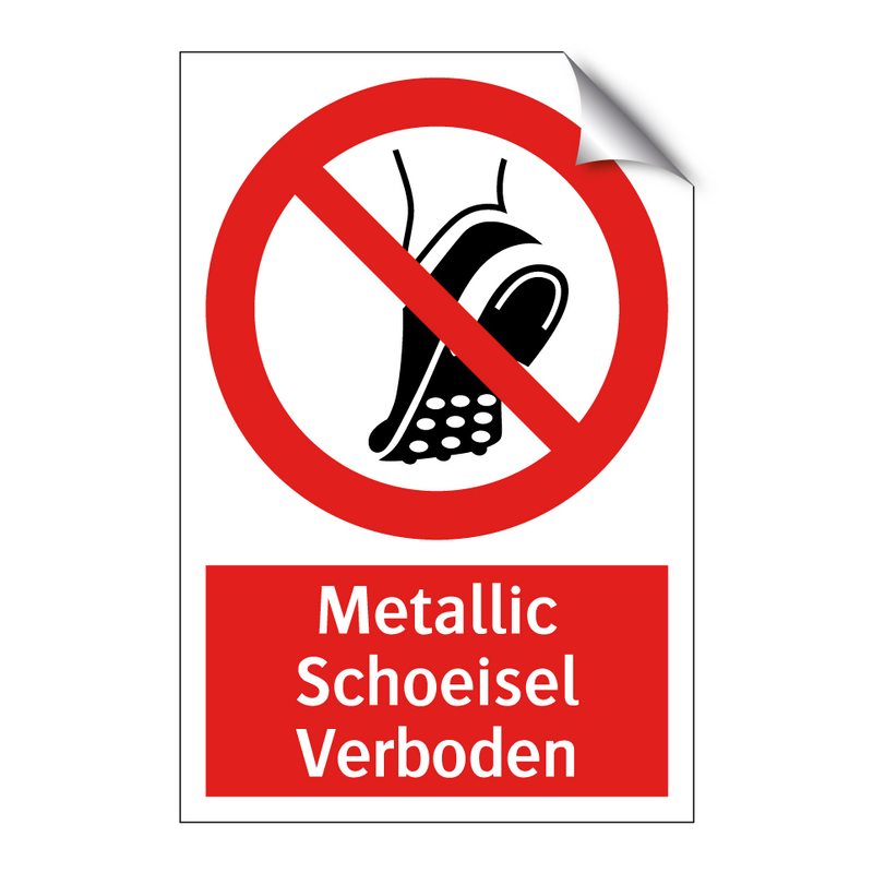 Metallic Schoeisel Verboden