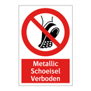 Metallic Schoeisel Verboden