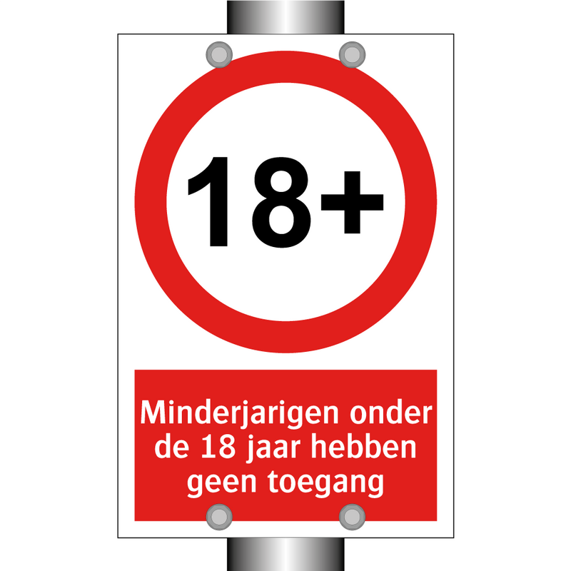 Minderjarigen onder de 18 jaar hebben geen toegang