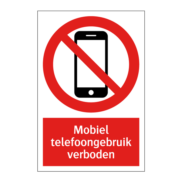Mobiel telefoongebruik verboden