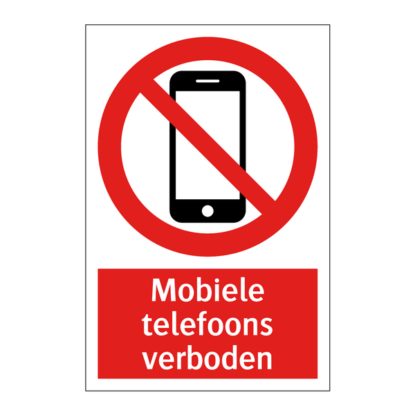 Mobiele telefoons verboden