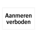 Aanmeren verboden