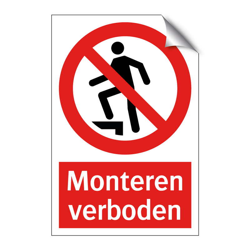 Monteren verboden