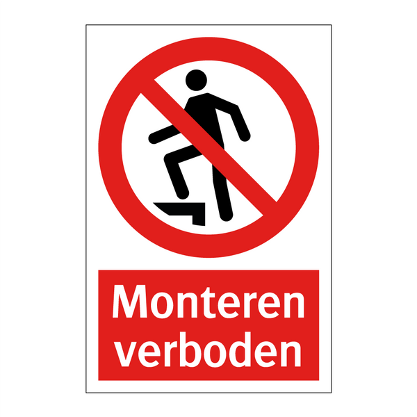 Monteren verboden