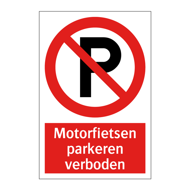 Motorfietsen parkeren verboden