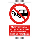 Motorvoertuighal: Let op bij het starten van de motoren - Risico op vergiftiging