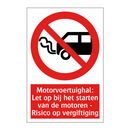 Motorvoertuighal: Let op bij het starten van de motoren - Risico op vergiftiging