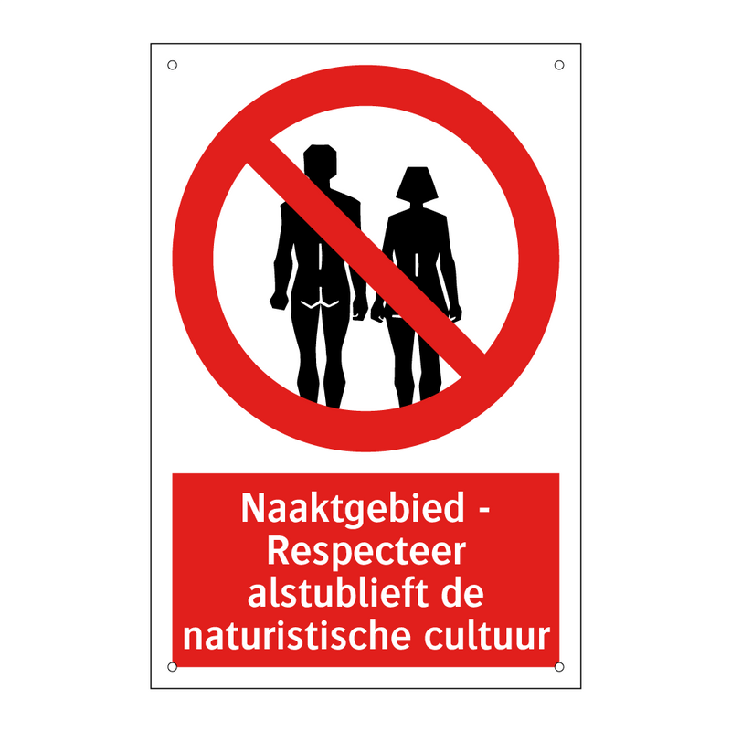 Naaktgebied - Respecteer alstublieft de naturistische cultuur