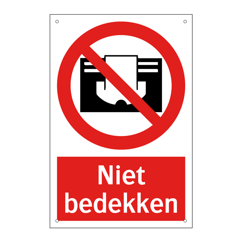 Niet bedekken