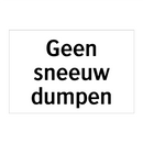 Geen sneeuw dumpen