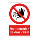 Niet betreden de draaicirkel