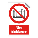 Niet blokkeren