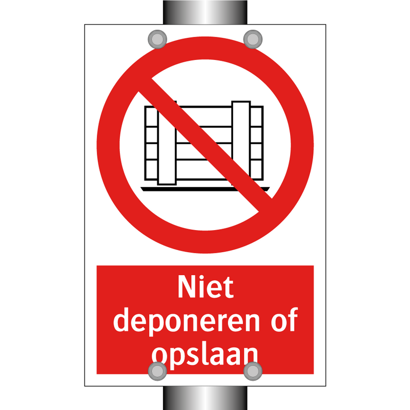 Niet deponeren of opslaan