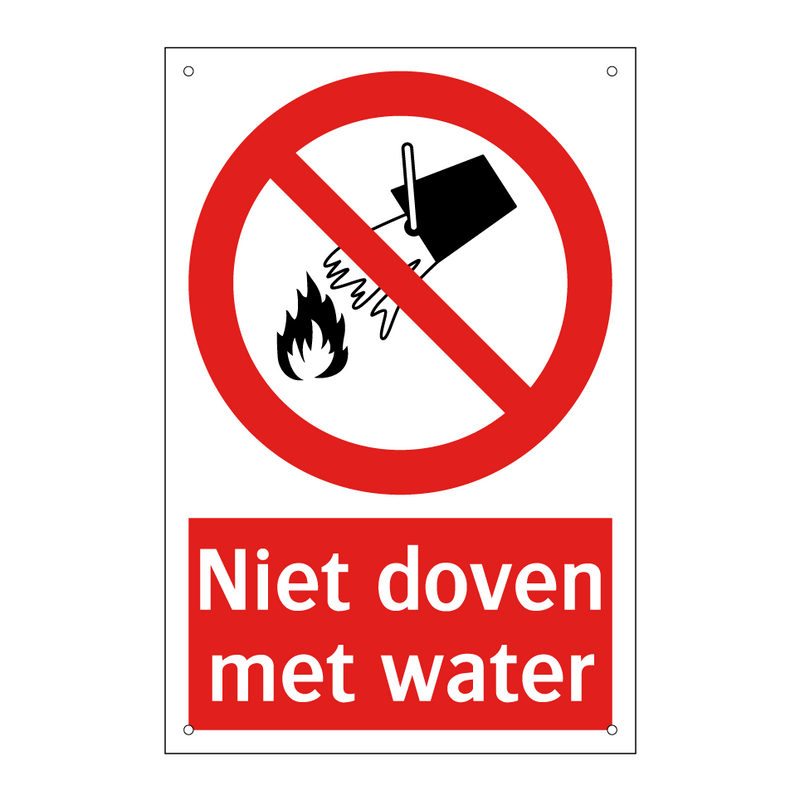Niet doven met water