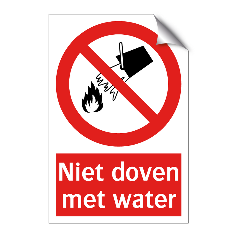 Niet doven met water