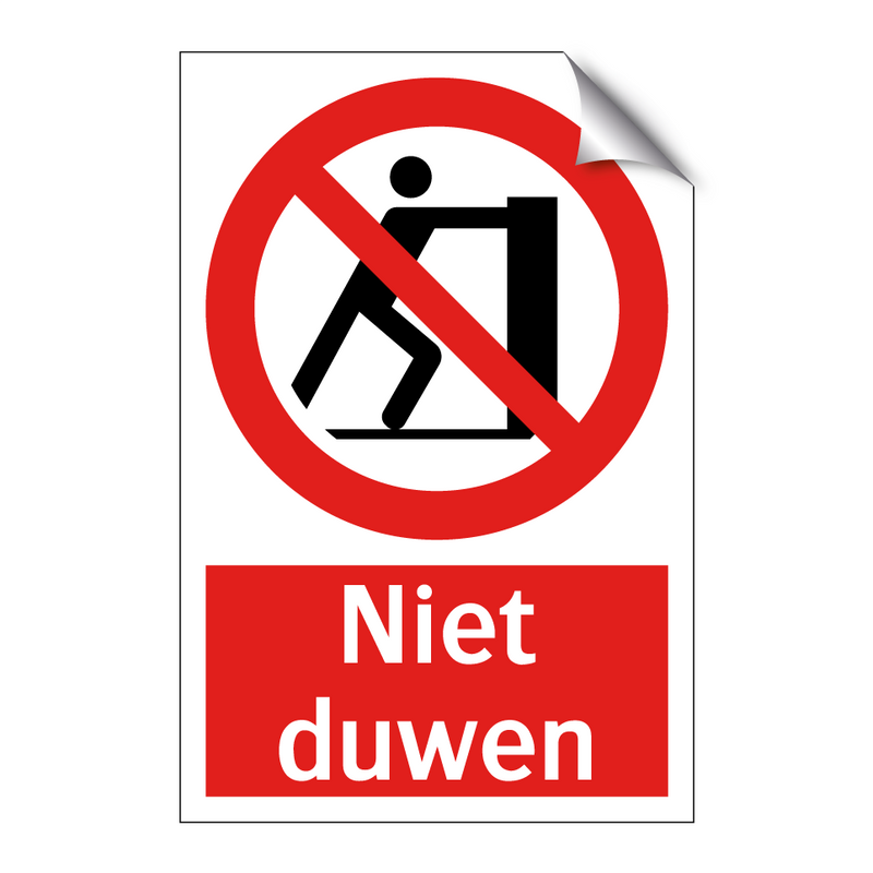 Niet duwen
