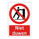 Niet duwen