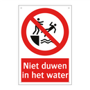 Niet duwen in het water