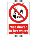 Niet duwen in het water