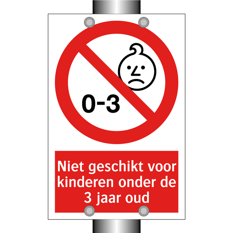 Niet geschikt voor kinderen onder de 3 jaar oud