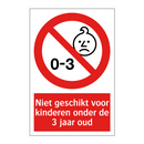 Niet geschikt voor kinderen onder de 3 jaar oud