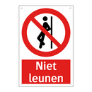 Niet leunen