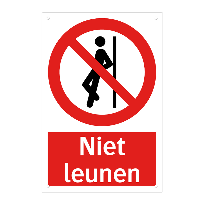 Niet leunen