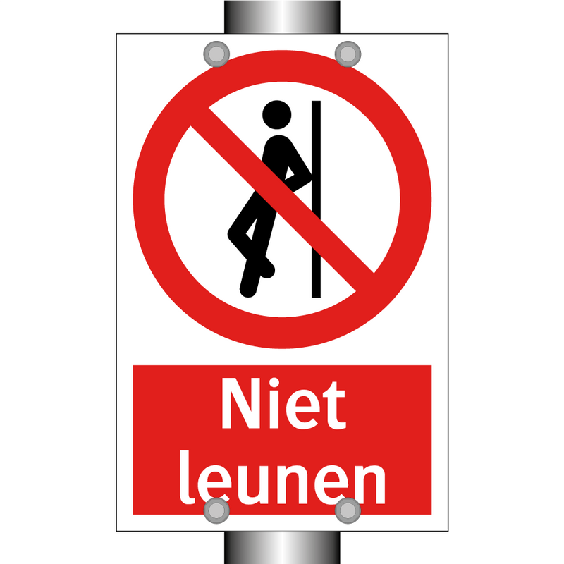Niet leunen