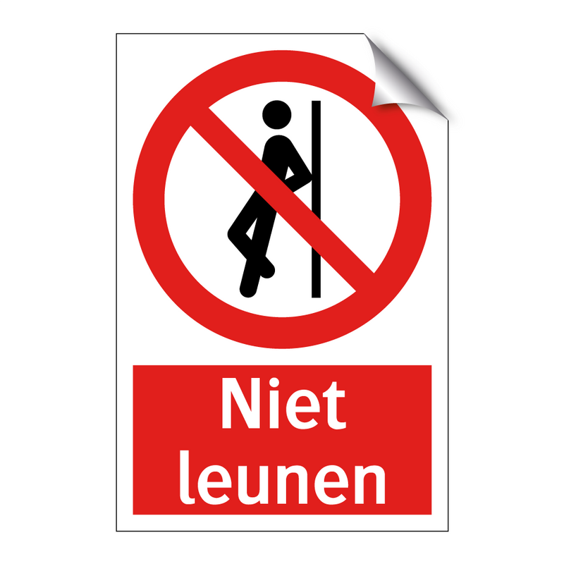 Niet leunen