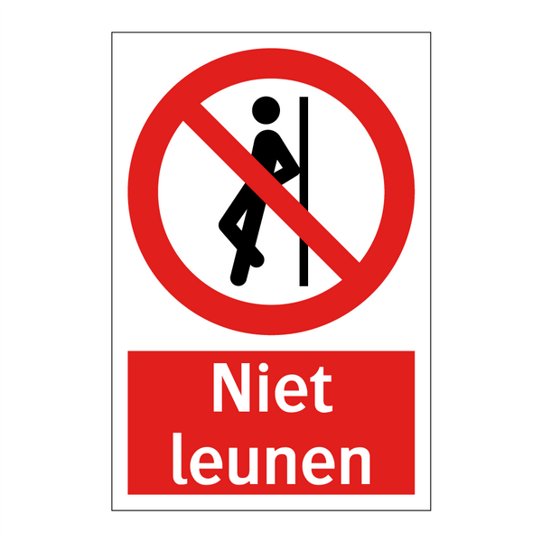 Niet leunen