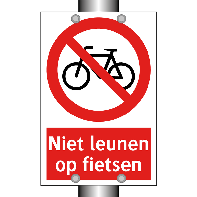 Niet leunen op fietsen