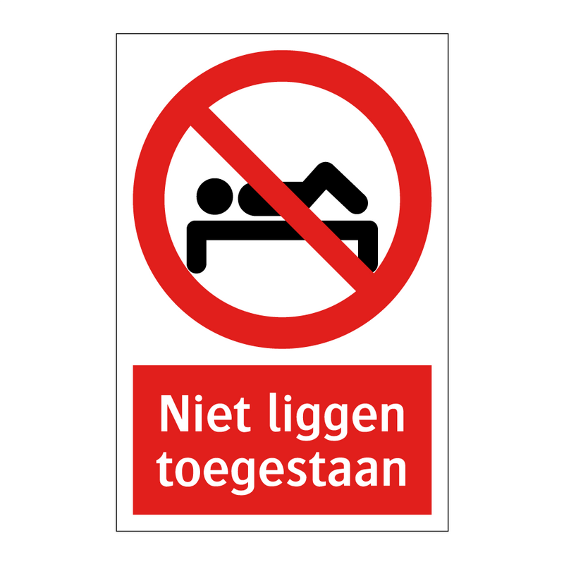 Niet liggen toegestaan