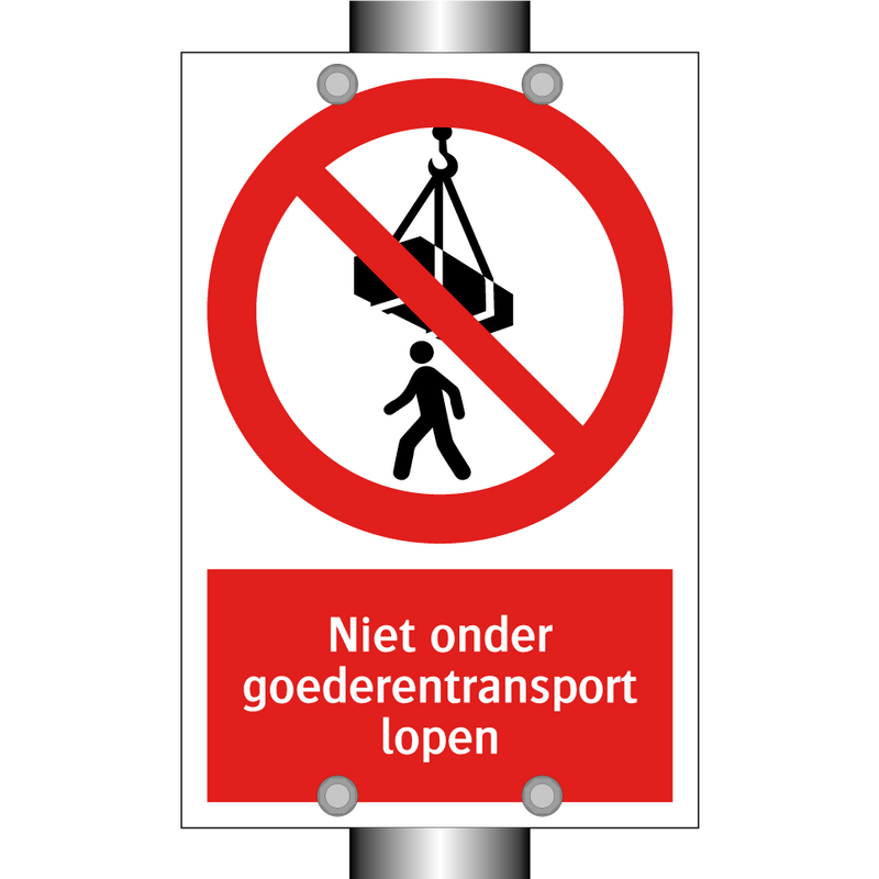 Niet onder goederentransport lopen