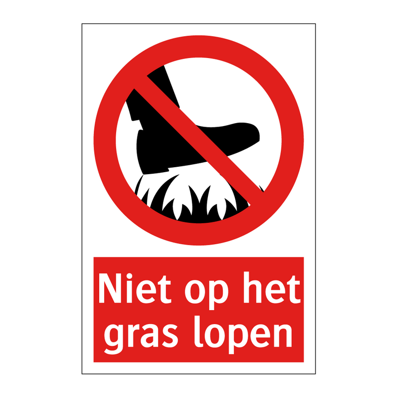 Niet op het gras lopen