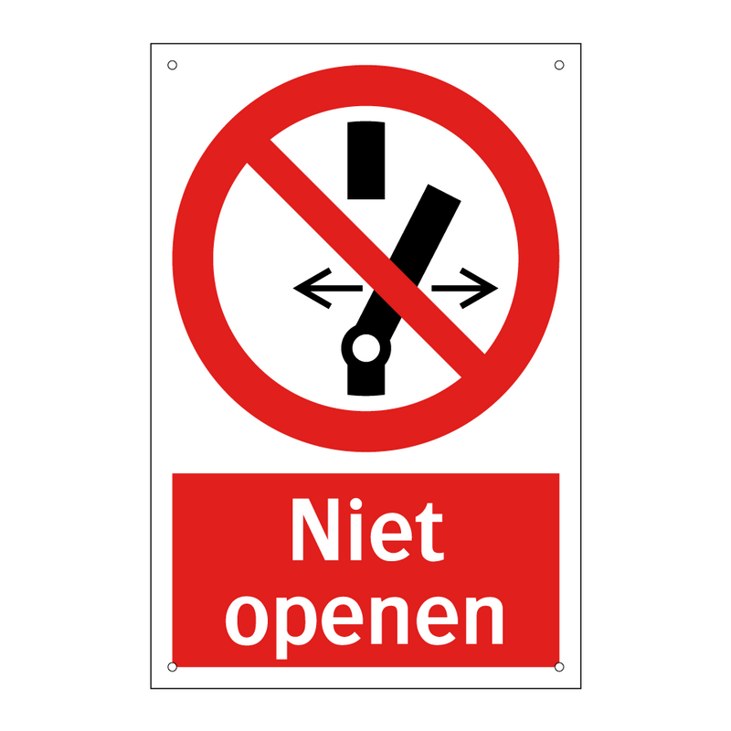 Niet openen