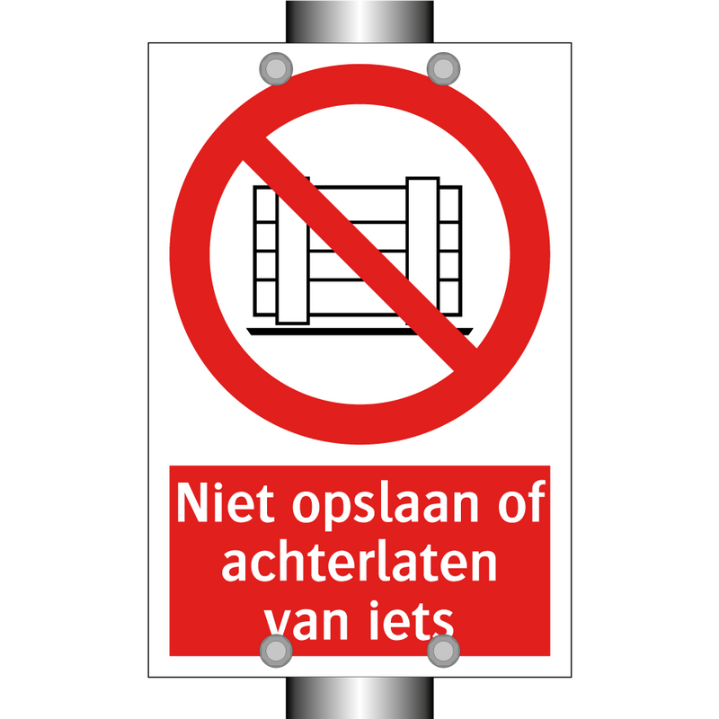 Niet opslaan of achterlaten van iets