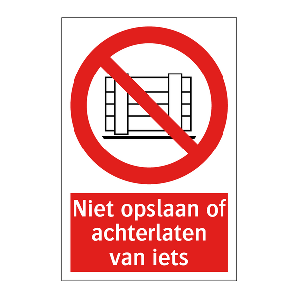 Niet opslaan of achterlaten van iets