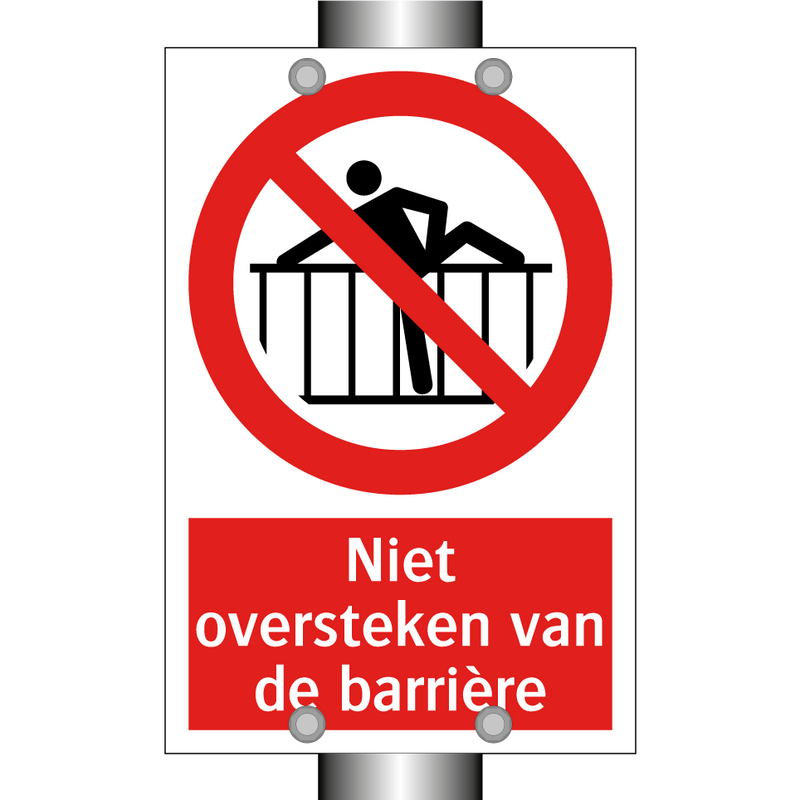 Niet oversteken van de barrière
