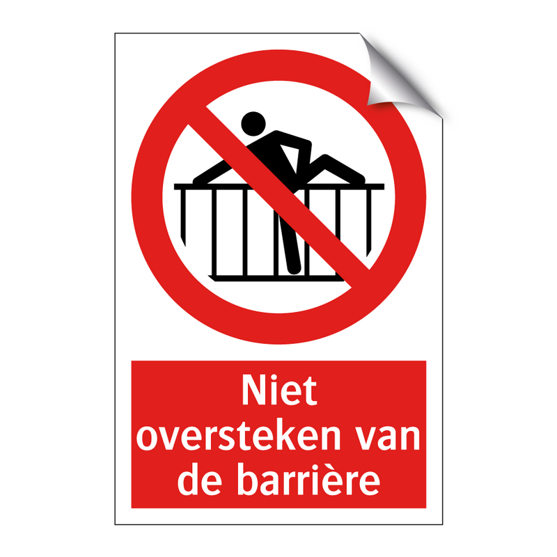 Niet oversteken van de barrière