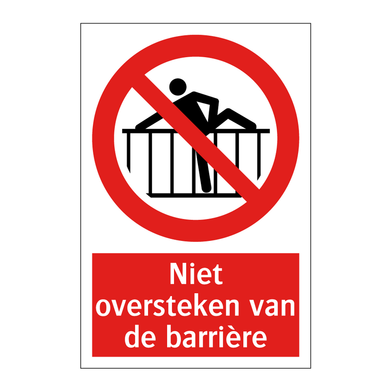 Niet oversteken van de barrière