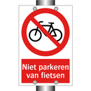 Niet parkeren van fietsen
