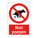 Niet poepen