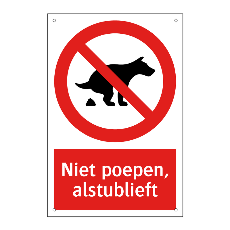 Niet poepen, alstublieft