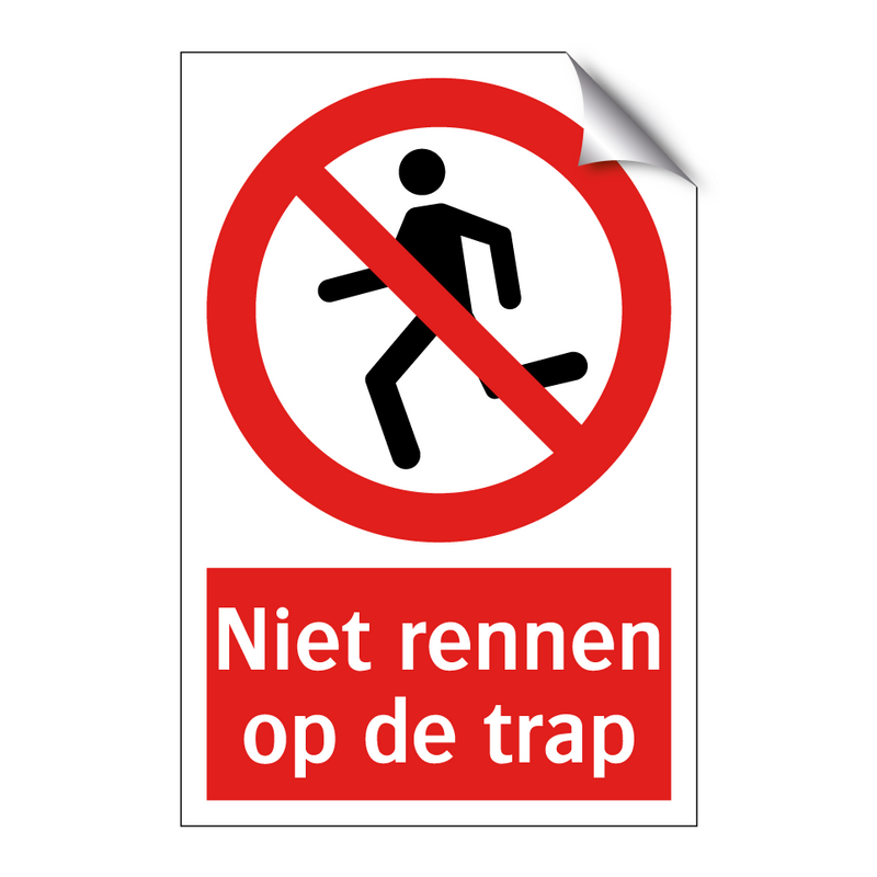 Niet rennen op de trap