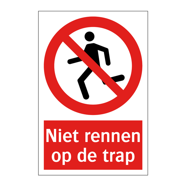 Niet rennen op de trap