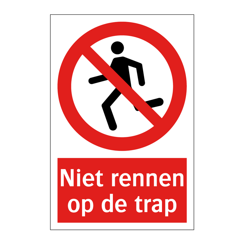 Niet rennen op de trap